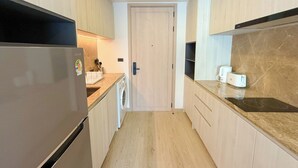 Condo, Balcony | Private kitchen - 1BR Condo Near Beach with Pool Gym C235 (Choeng Thale)