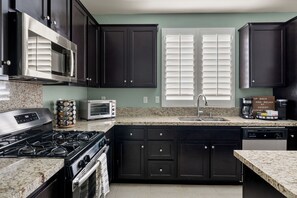 Microwave, oven, stovetop, dishwasher