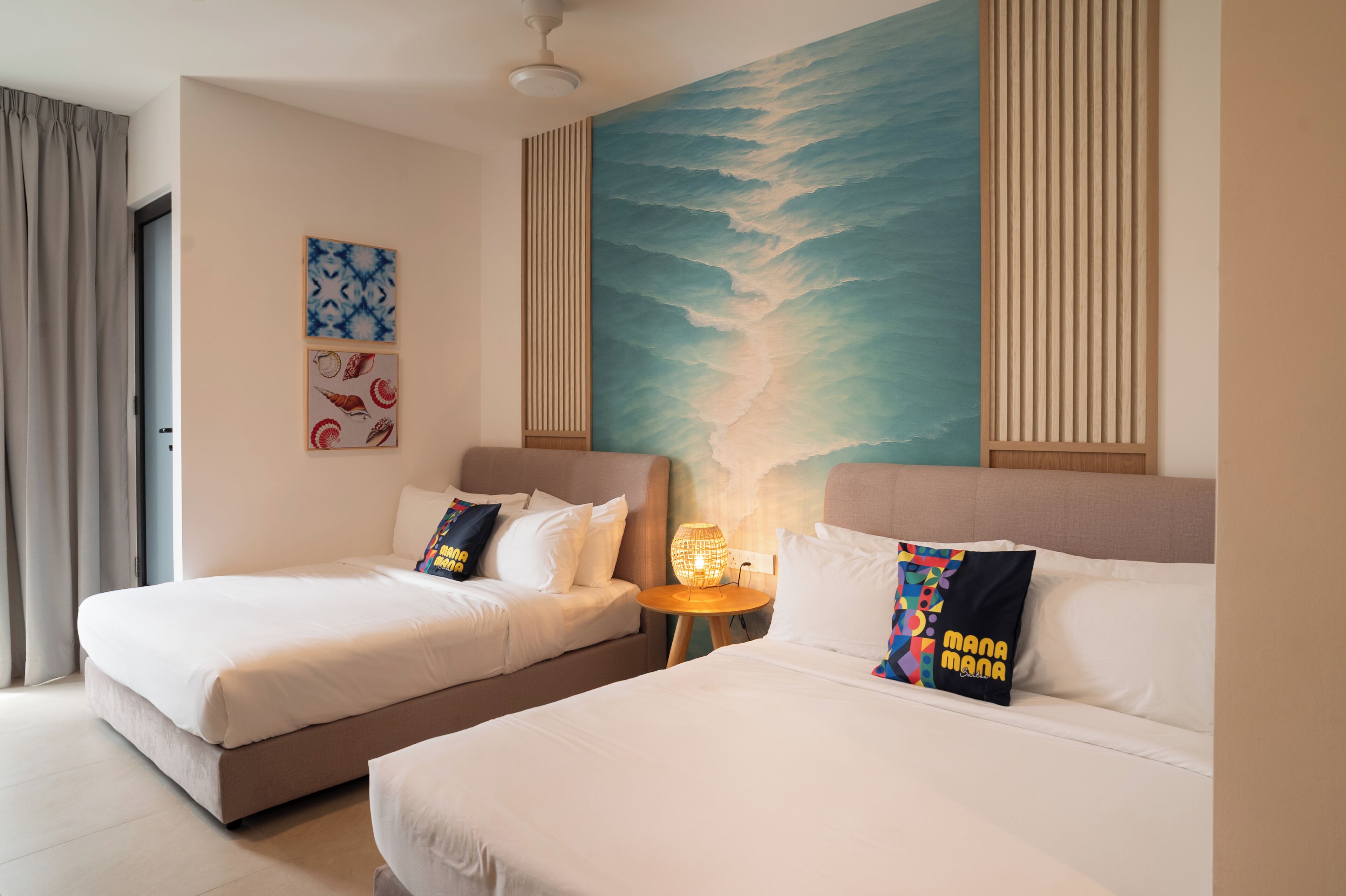 Studio, 2 grands lits, vue ville