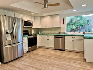 Microwave, oven, stovetop, dishwasher
