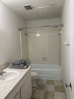 Towels, soap, toilet paper