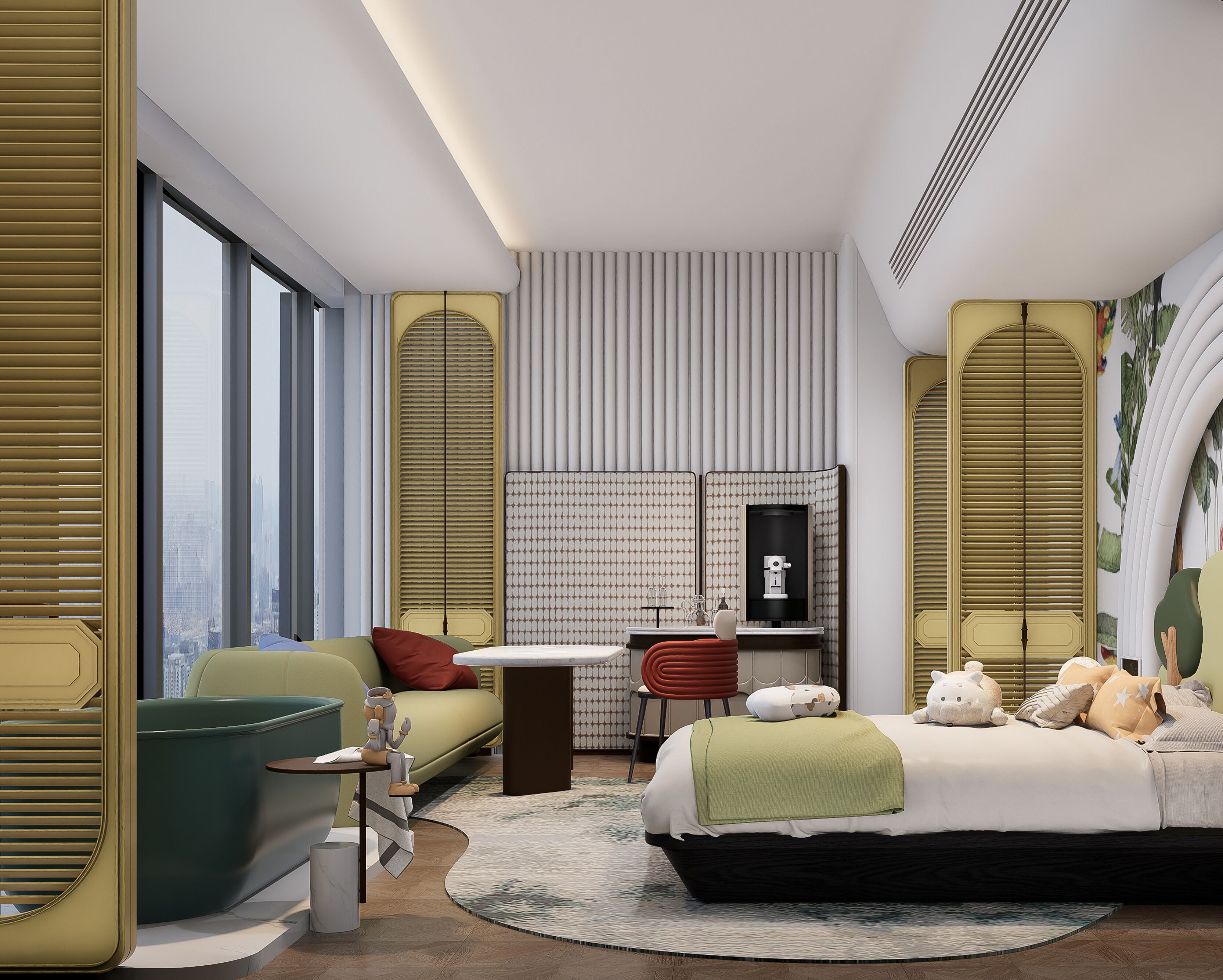 ห้องแฟมิลีซิงเกิล | มินิบาร์ฟรี, โต๊ะทำงาน, พื้นที่ทำงานแบบใช้แล็ปท็อป, Wi-Fi ฟรี