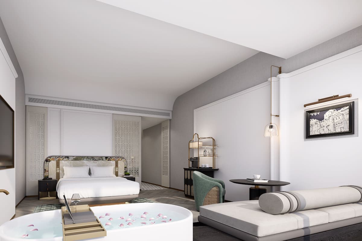 Chambre simple | Articles de minibar gratuits, bureau