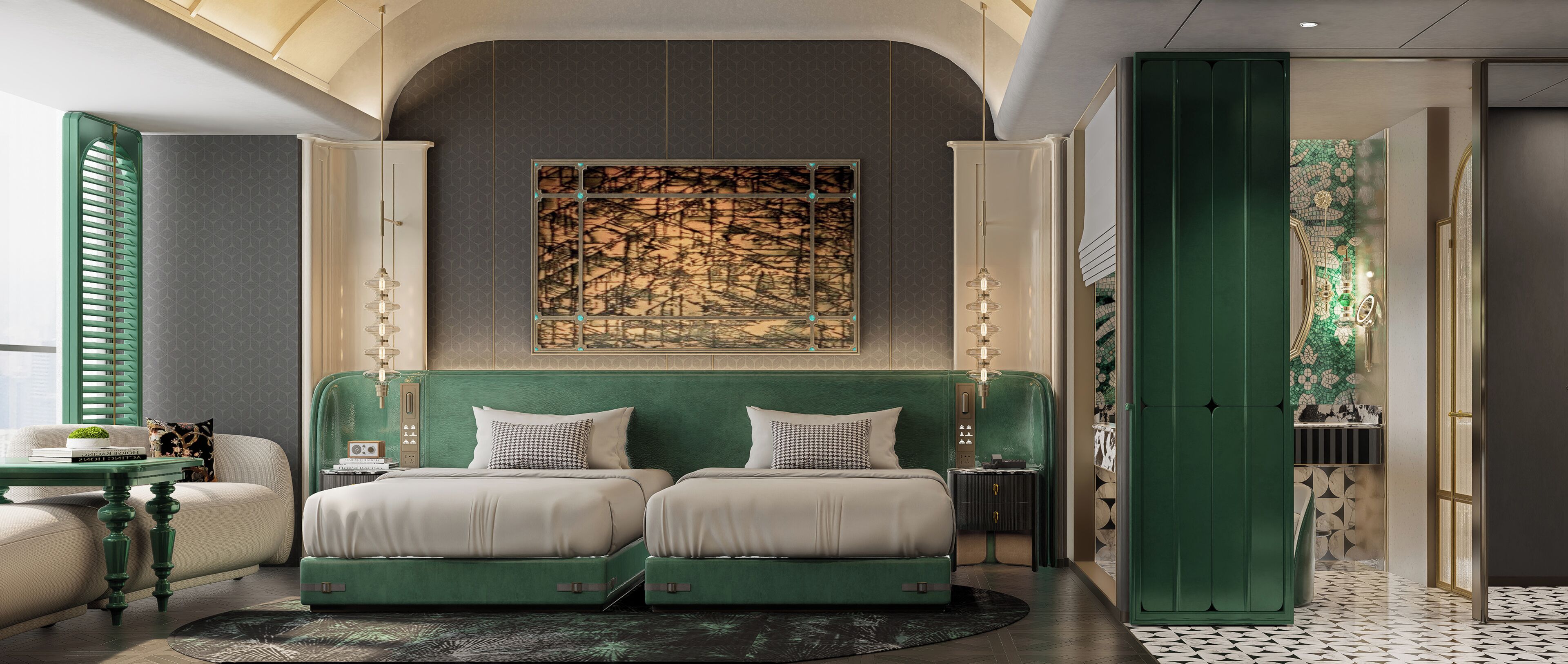 クラシック ダブルルーム | ミニバー (無料)、デスク、ノートパソコン用作業スペース、WiFi (無料)