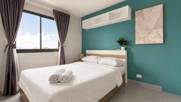 Apartment, Balcony, City View | In-room safe, desk, iron/ironing board, free WiFi