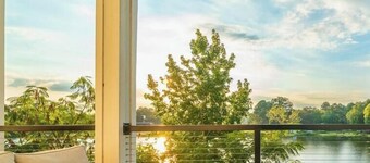 Stylish Lakefront Townhome w/ Pool & Patios