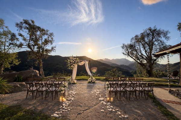 Outdoor banquet area