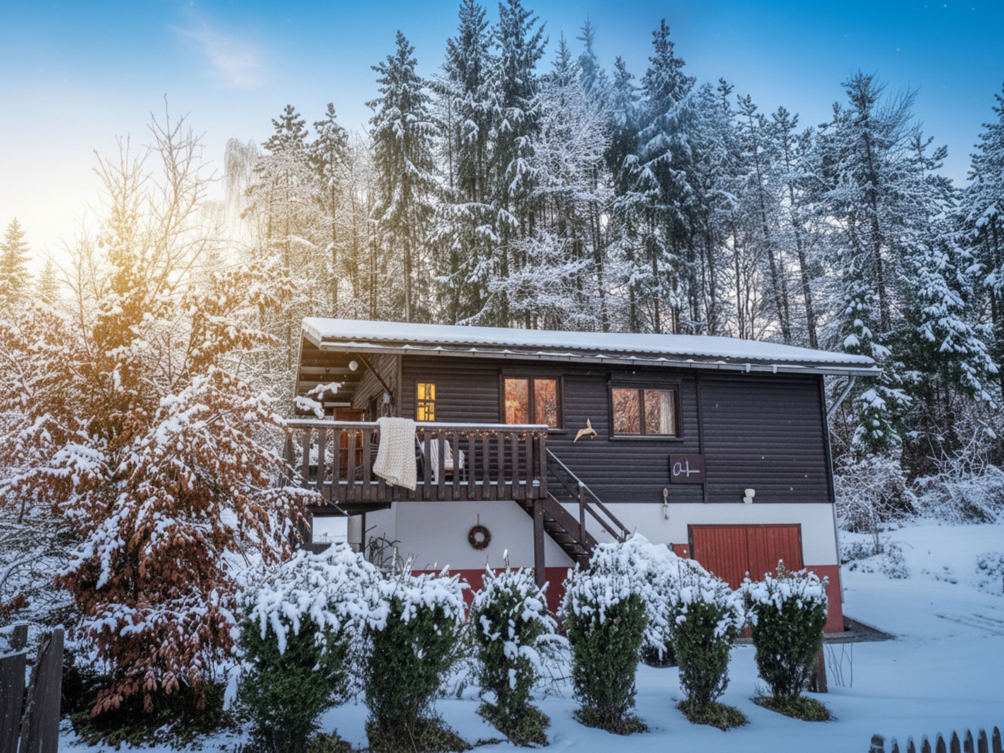 Außenseite Ferienhaus [Winter]