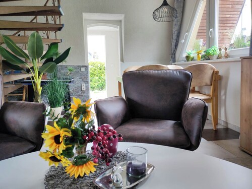 Cozy Finnish cabin with fireplace in the Harz