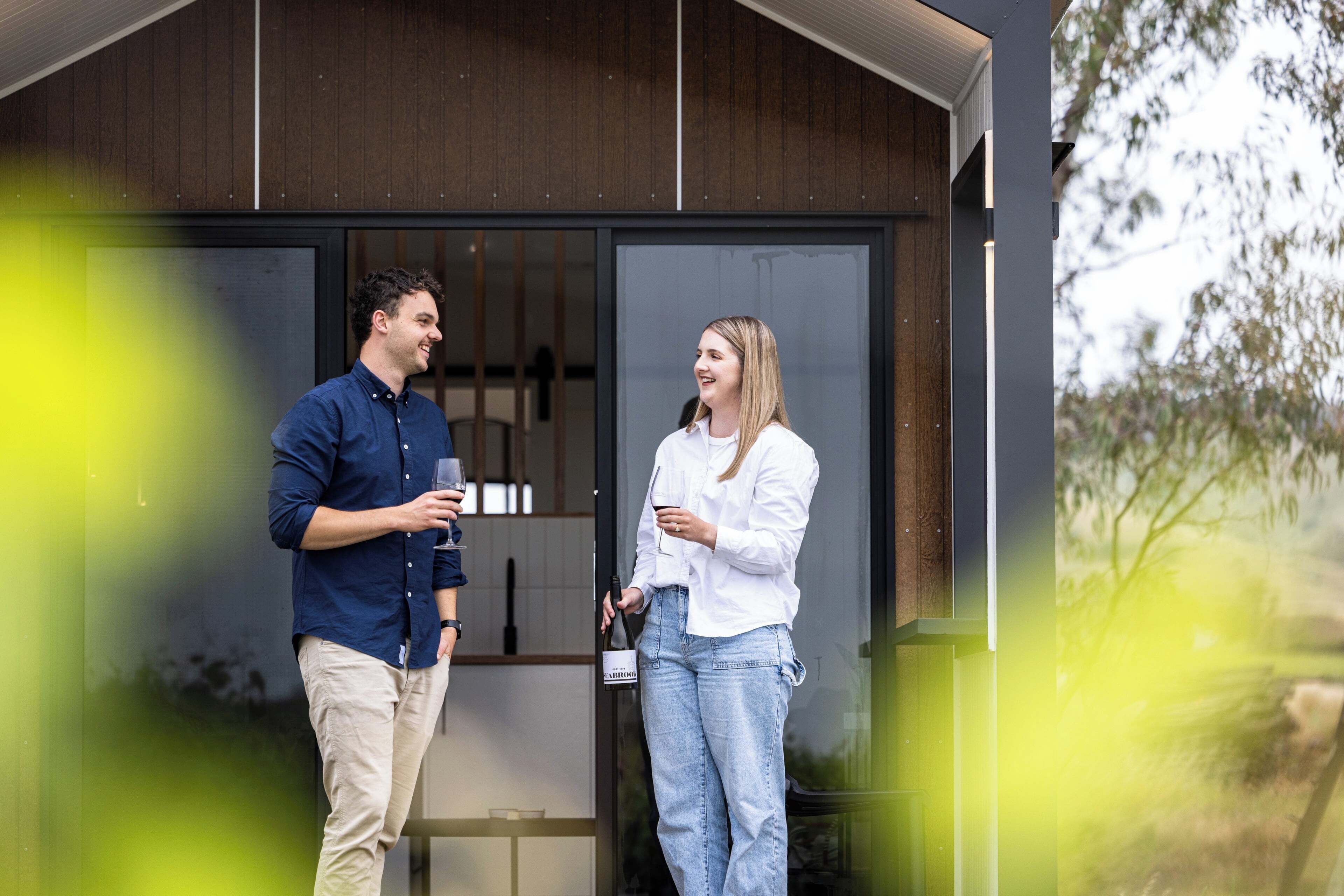 Luxury Cabin, 1 King Bed, Vineyard View | Terrace/patio