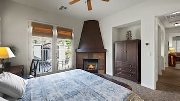 1 bedroom, desk, iron/ironing board, travel crib