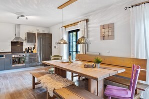Comfort-chalet, 2 makuuhuonetta | Ruokailu
