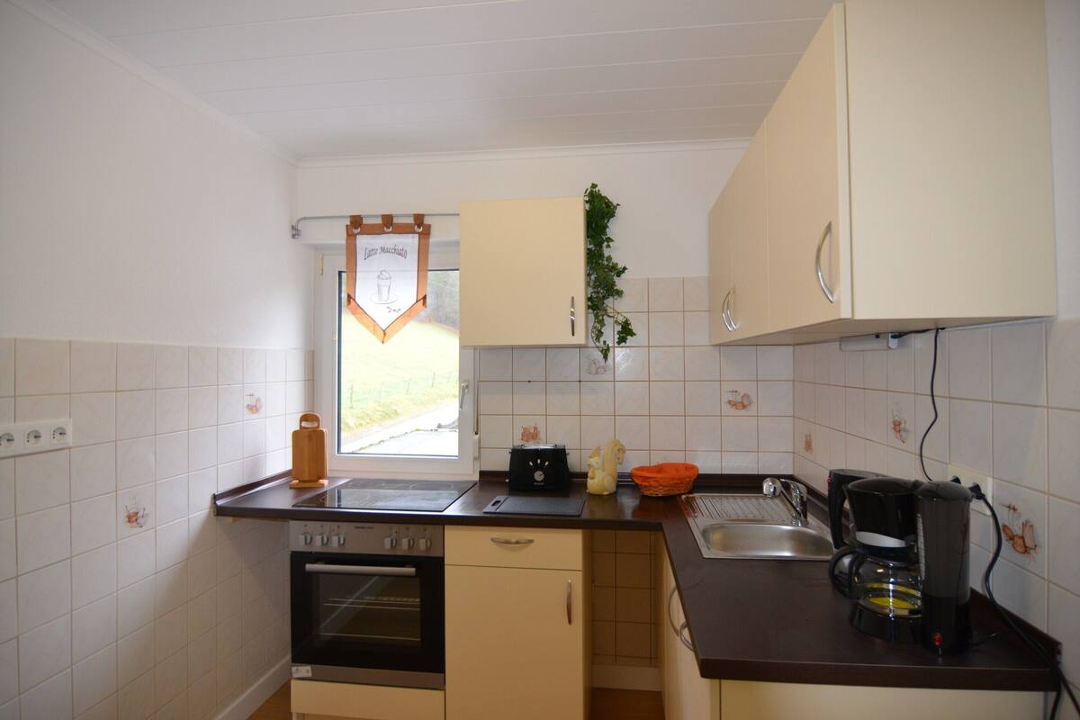 Deluxe Apartment, 2 Bedrooms | Private kitchen | Coffee/tea maker, oven