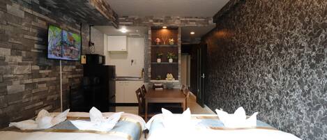 Blackout curtains, free WiFi