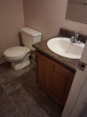 Bidet, serviettes fournies, papier toilette