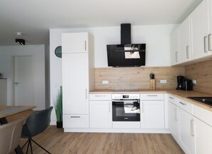 Fridge, oven, stovetop, dishwasher