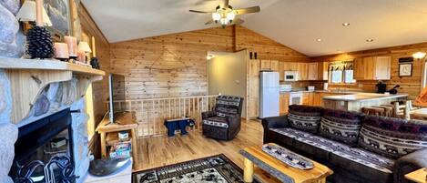 Télévision, cheminée