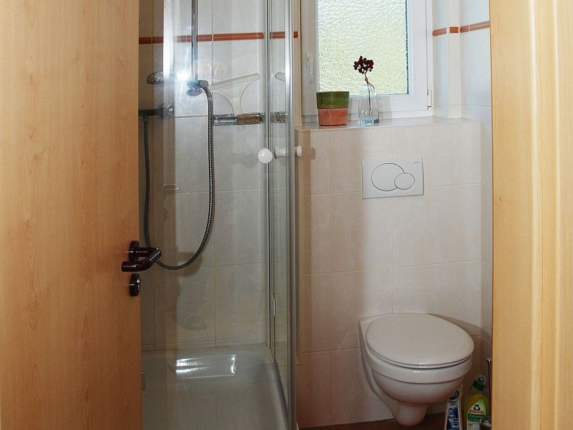 Douche, articles de toilette (gratuits), séchoir à cheveux