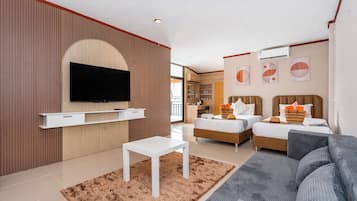 Familien-Vierbettzimmer | Wohnbereich