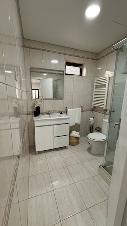 Shower, hair dryer, towels, toilet paper. Rojão do Meio Mesão Frio country house