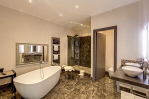 Dusche, Haartrockner, Bidet, Handtücher
