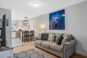 TV, offices - Pet-Friendly, Stylish Home w/ Backyard Oasis (Santa Maria)