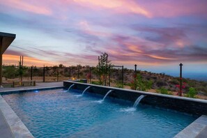 A heated pool