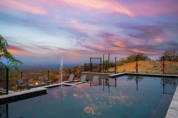A heated pool
