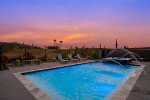 A heated pool
