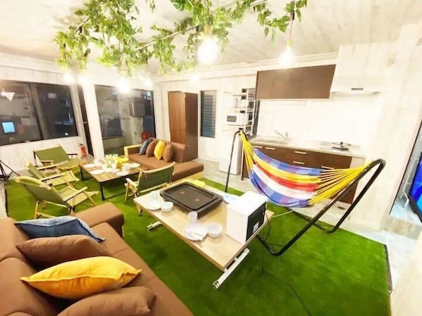 Family Apartment, Non Smoking, Kitchen | Blackout drapes, iron/ironing board, free WiFi