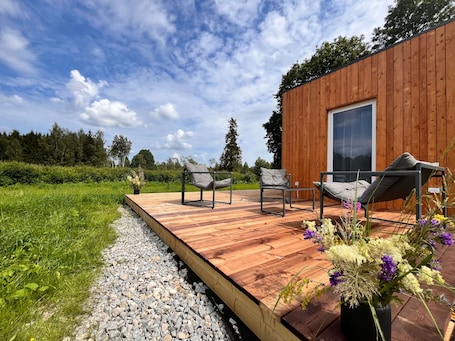 Terrace/patio. Napu Puhkemaja. Vacation house in lovely Rabivere