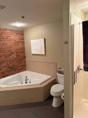 Douche, séchoir à cheveux, serviettes fournies, shampooing