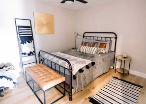 1 bedroom, iron/ironing board, travel crib, WiFi