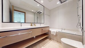 Hair dryer, towels - Chic 1 Bed l Premium Furnishings l Creek Harbour (Creek Harbour)