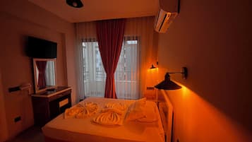 Economy Double Room Single Use, Balcony, Partial Sea View | Iron/ironing board, free WiFi