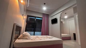 Allergitestade sÀngklÀder, strykjÀrn/strykbrÀda och gratis wi-fi