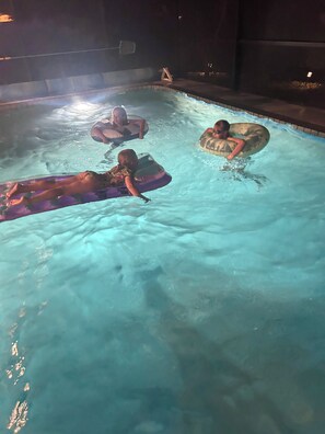 A heated pool