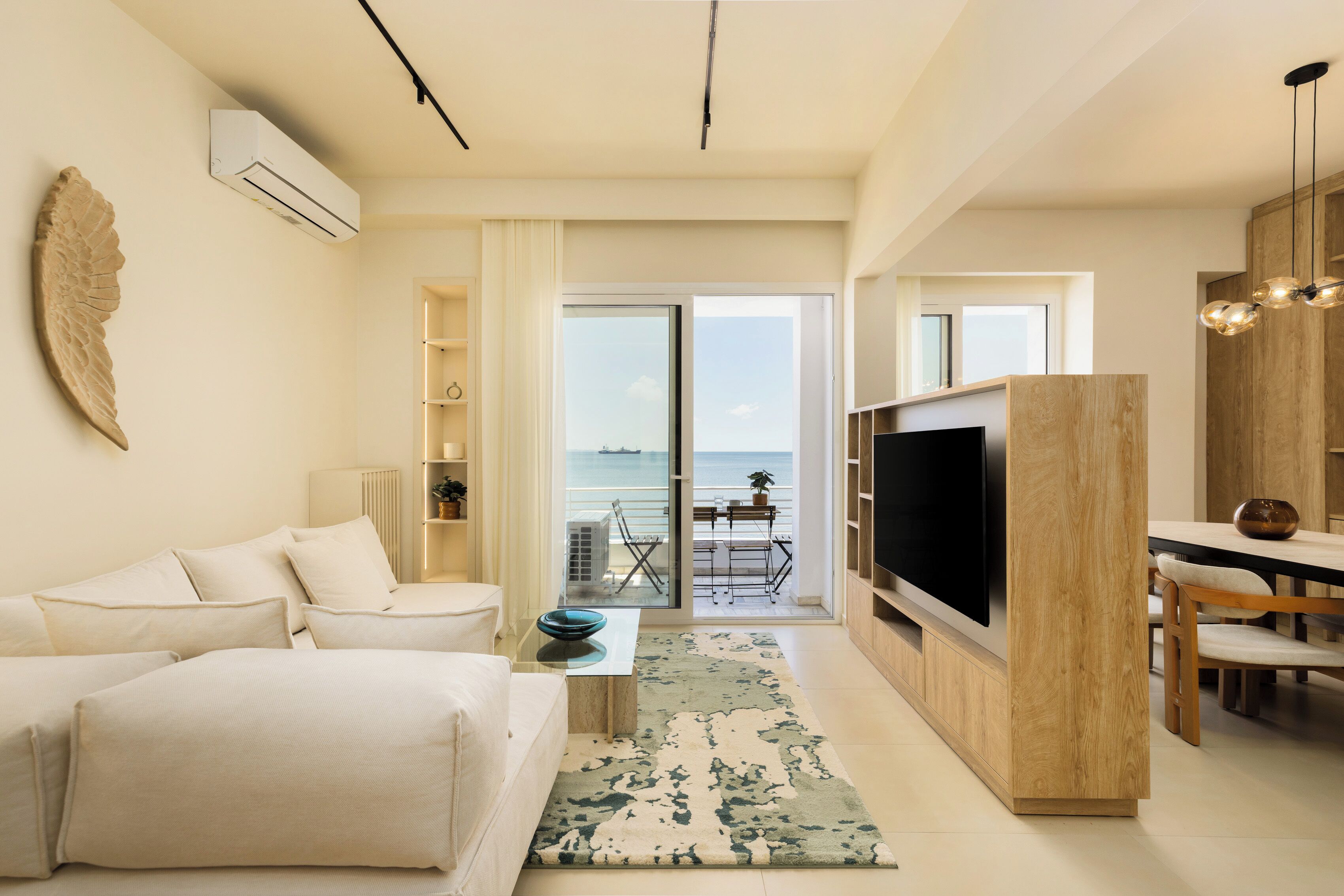 Apartment, 2 Bedrooms, Balcony, Sea View | Blackout drapes, soundproofing, iron/ironing board, free WiFi