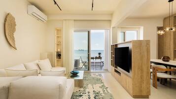 Apartment, 2 Bedrooms, Balcony, Sea View | Blackout drapes, soundproofing, iron/ironing board, free WiFi