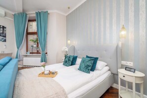 Desk, iron/ironing board, travel crib, WiFi