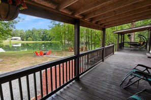 Cabin, 3 Bedrooms | Terrace/patio - Cozy Cove Escape - Lakeside Retreat 3 Bedroom Cabin (Crossville)