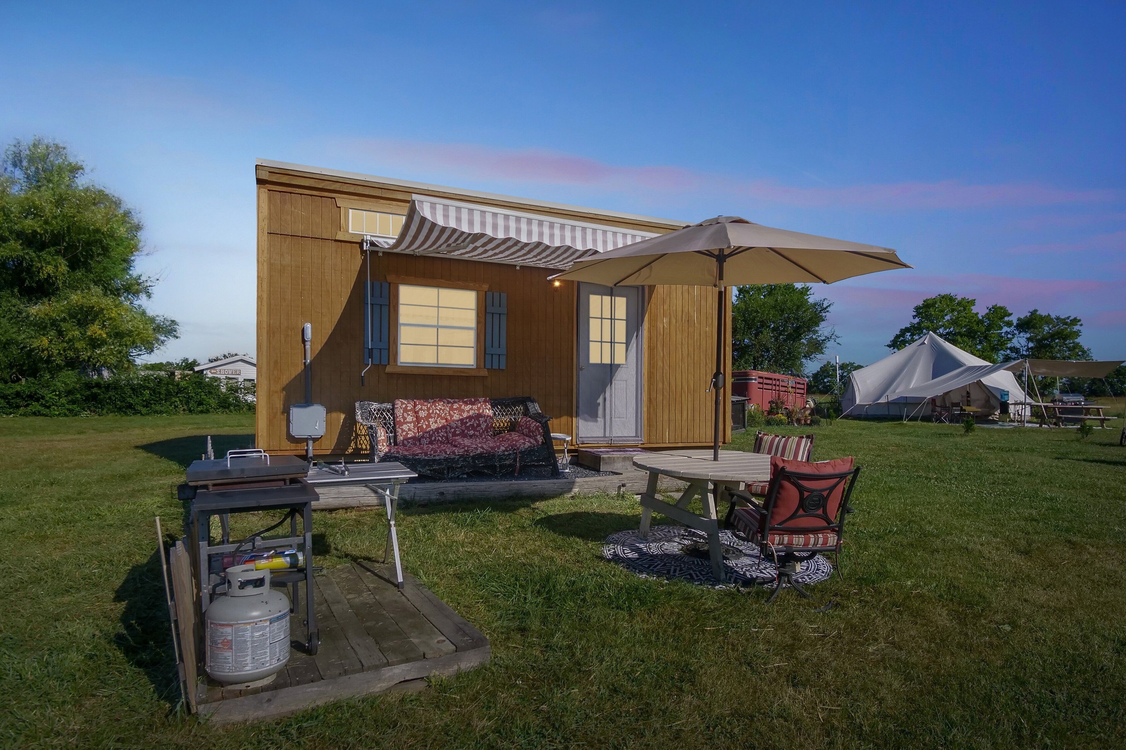 Ferienhütte, 1 Schlafzimmer | Speisen im Freien