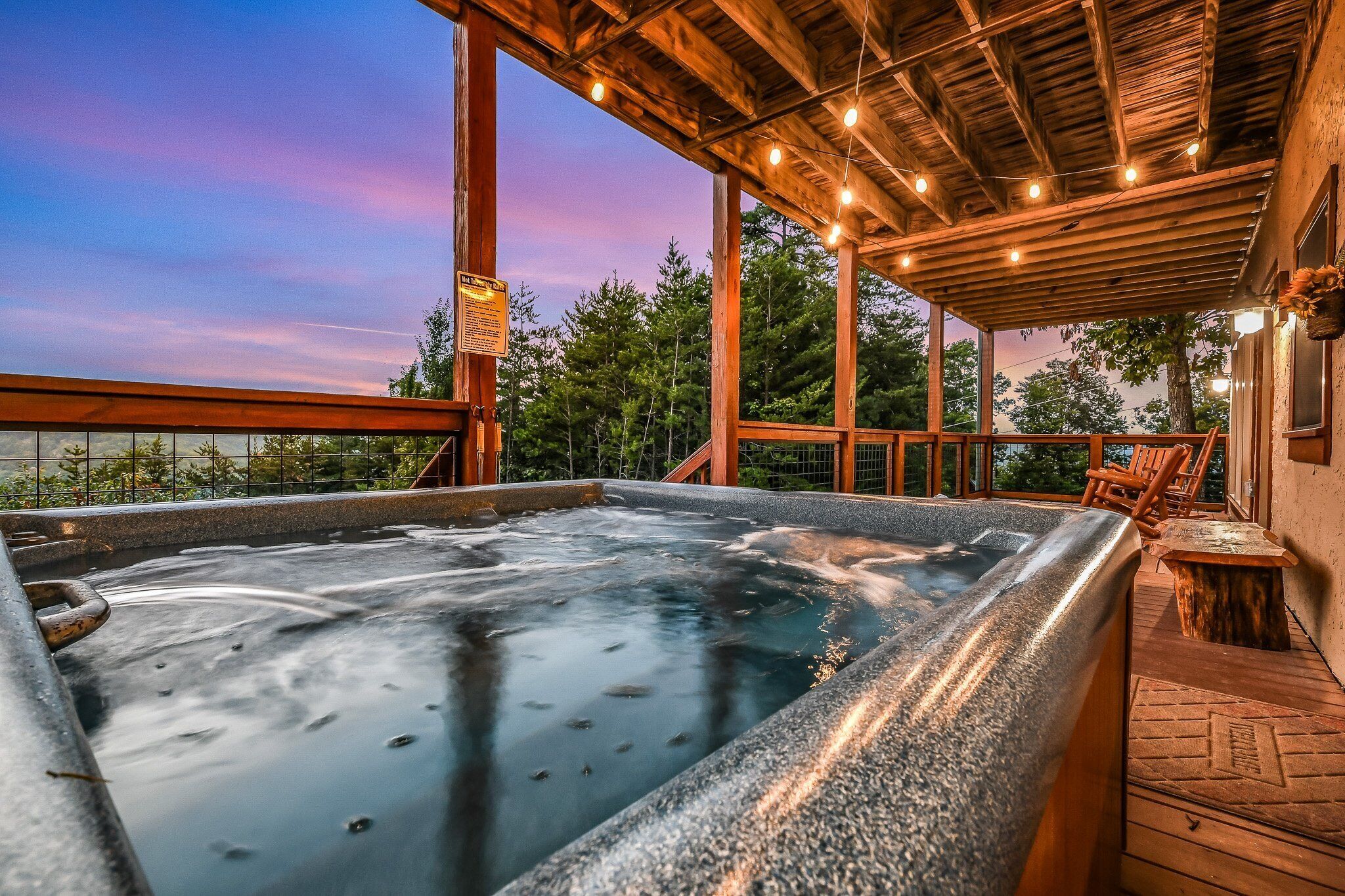 캐빈, 침실 2개 | 야외 스파 욕조