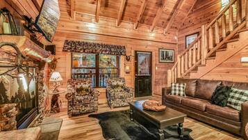 Cabane, 2 chambres | Coin séjour