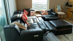 Condo, 3 Bedrooms | Living area - Stunning 17th Floor Spacex Direct Views Luxe 3 Bedroom Apts (South Padre Island)