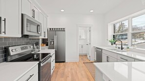 Microwave, oven, stovetop, dishwasher