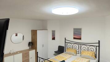 Iron/ironing board, WiFi, bed sheets