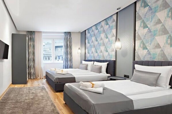 2 bedrooms, iron/ironing board, WiFi, bed sheets