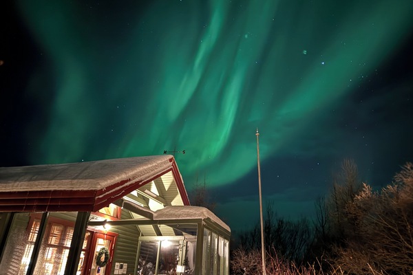 Sometimes it is possible to see the northern lights during wintertime.