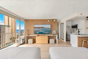 1 bedroom, travel crib, bed sheets - Newly Innovated Oceanview Beach Condo - Sauna Pool (Honolulu)